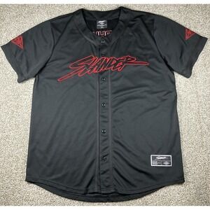 Slander Superhuman Baseball Jersey Men's Size 2XL Black Stitched Shirt